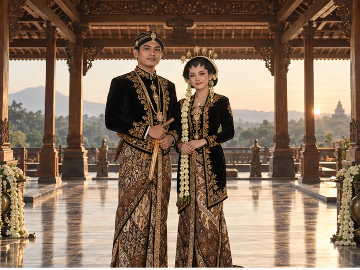 Damar dan Aruna di pendopo Joglo